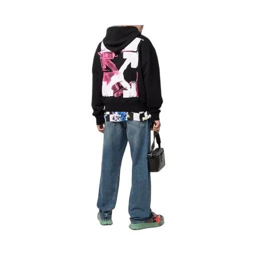 Acrylic Arrow Drawstring Hoodie