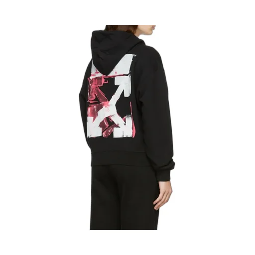 Acrylic Arrow Drawstring Hoodie