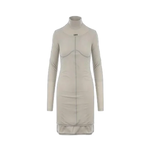 Off-White Jersey Bodycon Dress