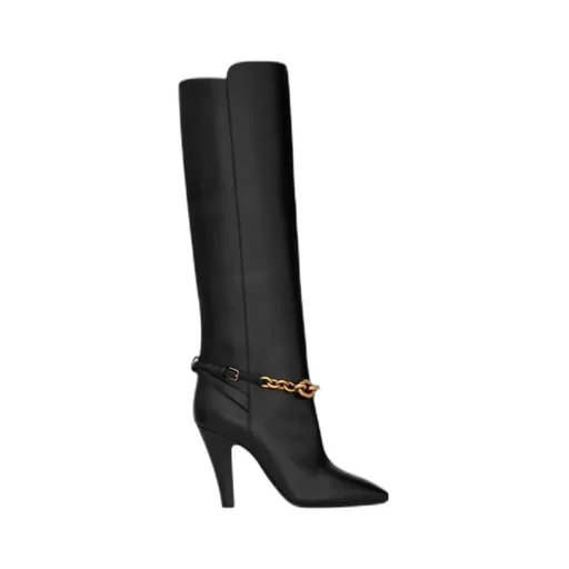 Saint Laurent Le Mailon Chain-Detailed Boots