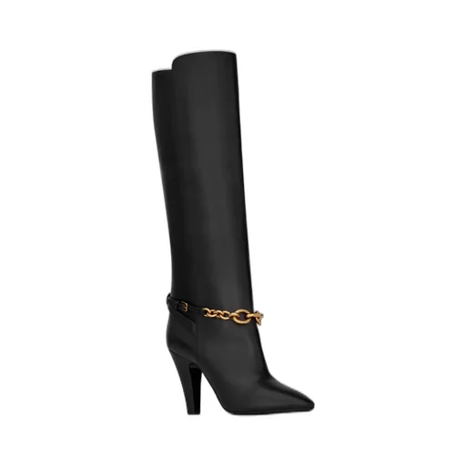 Saint Laurent Le Mailon Chain-Detailed Boots