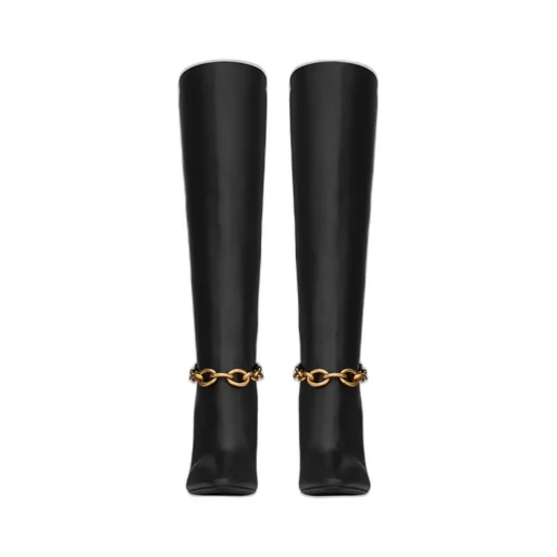 Saint Laurent Le Mailon Chain-Detailed Boots