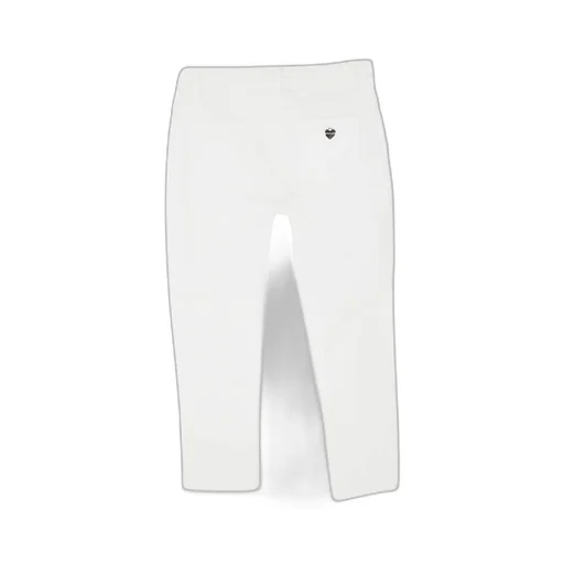 Twin Set Bambina Pantalone Bianco In Denim Di Cotone