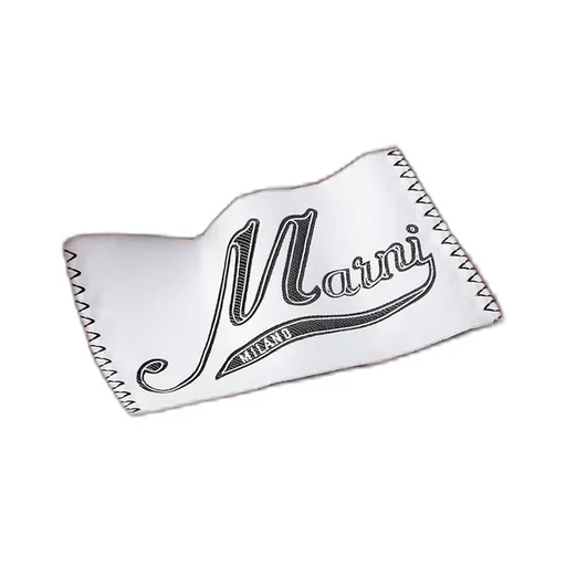 Marni Logo Patch Fringed Scarf