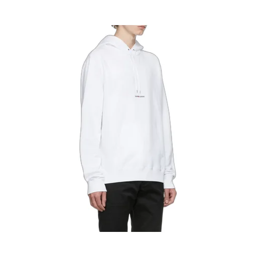 Saint Laurent Logo Printed Drawstring Hoodie