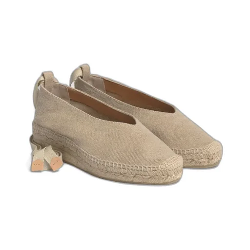 Ankle-Strap Almond-Toe Espadrilles