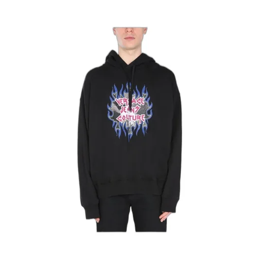 Versace Jeans Couture Logo Printed Drawstring Hoodie
