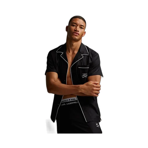 Short-Sleeved Piping Pajamas