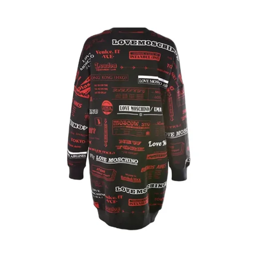 Fashion Alphabet Pattern Printed Dress