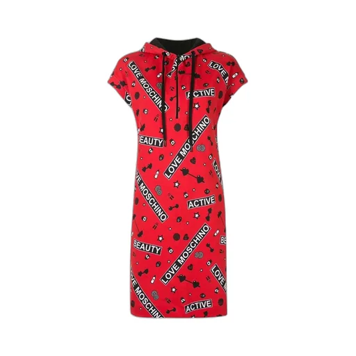 Classic Printed Hooded Dress