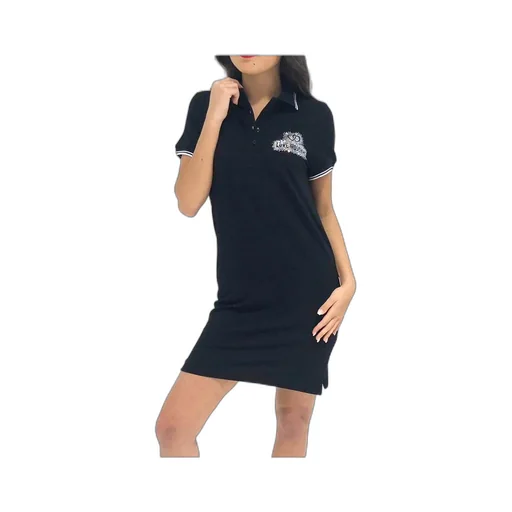 Polo Collar Short-Sleeved Dress