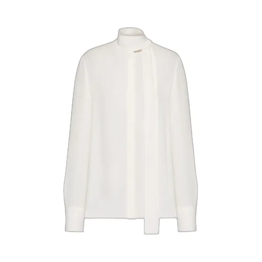 Valentino	Pussy-Bow Long-Sleeved Shirt