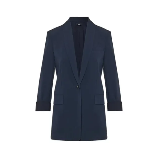 Theory Crepe Single-Breasted Tailored Blazer