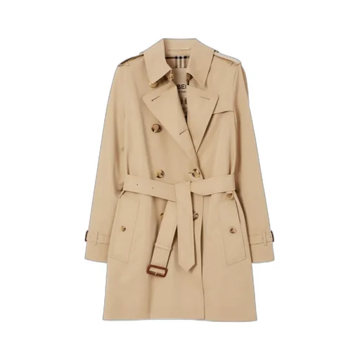 Burberry Double Breasted Belted-Waist Coat