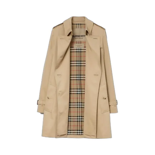 Burberry Double Breasted Belted-Waist Coat