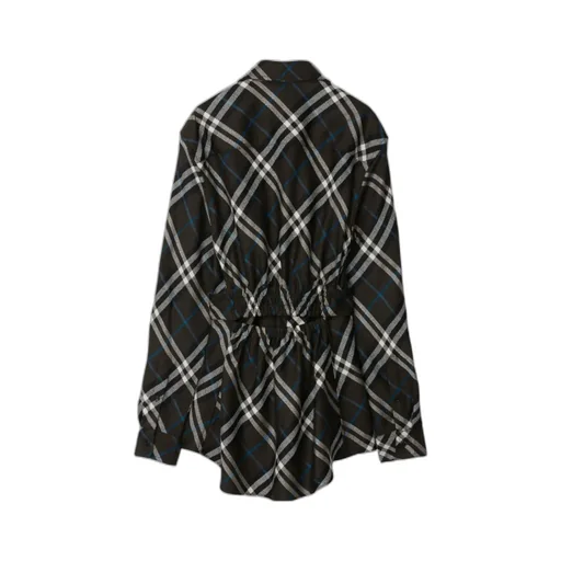 Burberry Check-Pattern Buttoned Belted Shirt