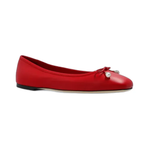 Immy Choo Elme Embellished Slip-On Flat Shoes