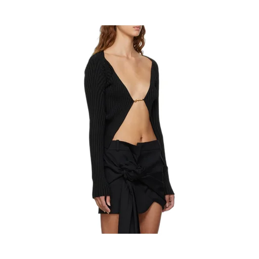 Jacquemus Logo Plaque Long-Sleeved Cardigan