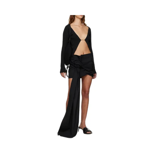Jacquemus Logo Plaque Long-Sleeved Cardigan