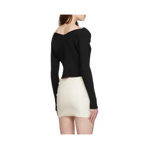 Jacquemus Logo Plaque Long-Sleeved Cardigan