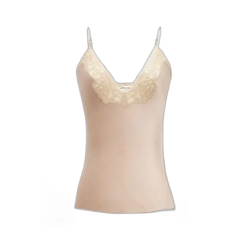 Saint Laurent V-Neck Lace Detailed Lingerie Top