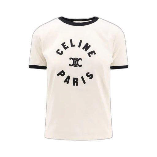 Celine Triomphe T-Shirt In Cotton Jersey