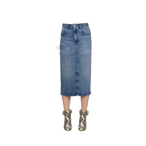 Isabel Marant High-Waist Front Slit Skirt