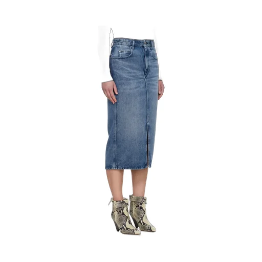 Isabel Marant High-Waist Front Slit Skirt