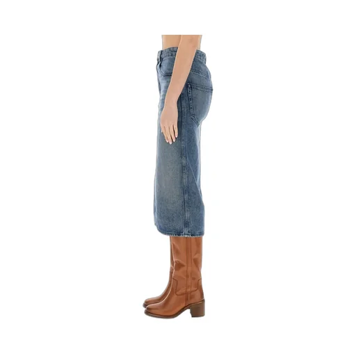 Isabel Marant High-Waist Front Slit Skirt
