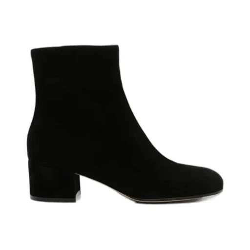 Gianvito Rossi Joelle Round Toe Block Heel Ankle Boots