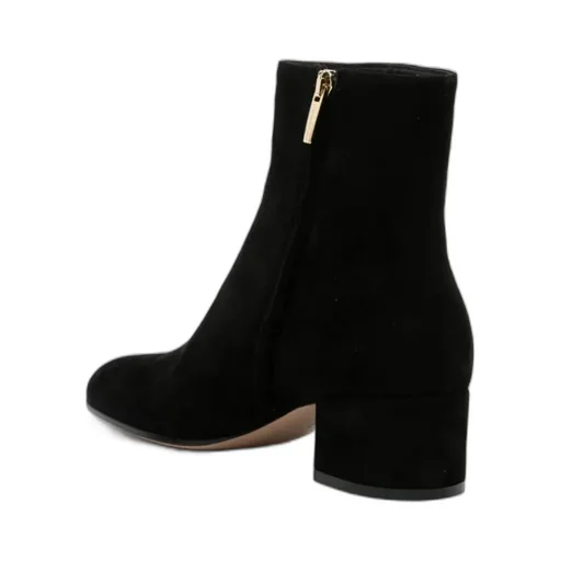 Gianvito Rossi Joelle Round Toe Block Heel Ankle Boots