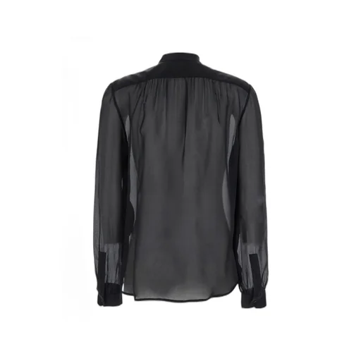 Saint Laurent Pussy-Bow Long-Sleeved Top