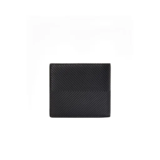 Bifold Wallet In Textured Classic Calfskin