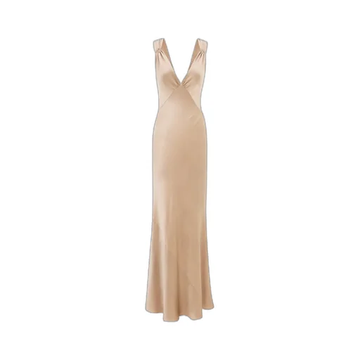 Saint Laurent Cross-Back V-Neck Dress