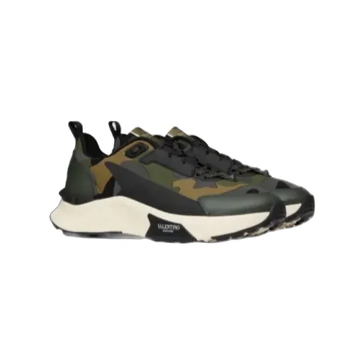 Valentino	Garavani Rockstud Lace-Up Sneakers