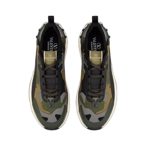 Valentino	Garavani Rockstud Lace-Up Sneakers