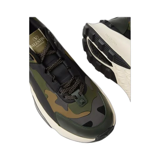 Valentino	Garavani Rockstud Lace-Up Sneakers