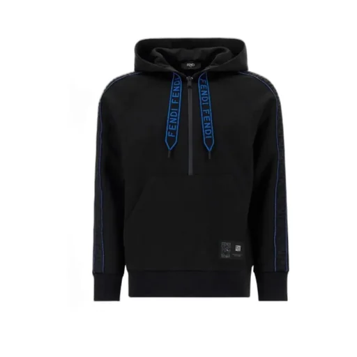 Logo-Tape Zip-Fastening Hoodie
