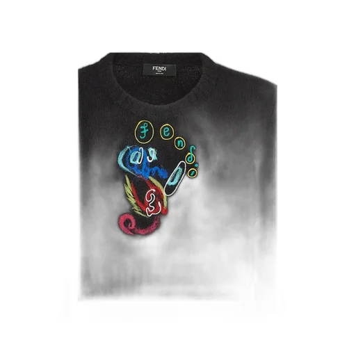 Fendi X Noel Fielding Abstract Intarsia Knit Jumper