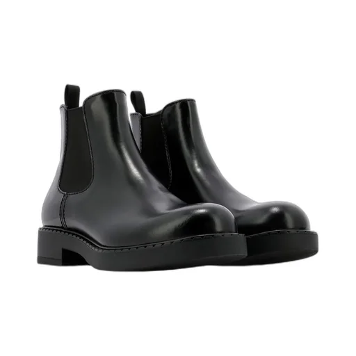 Brushed Leather Chelsea Boots