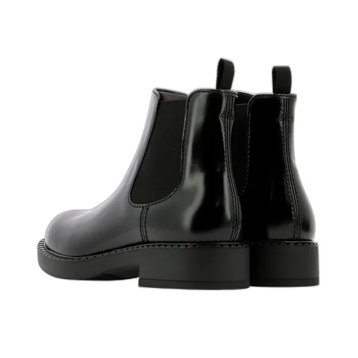 Brushed Leather Chelsea Boots