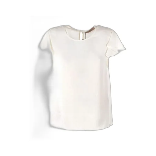 Round-Necked Lotus Leaf Edge T-Shirt