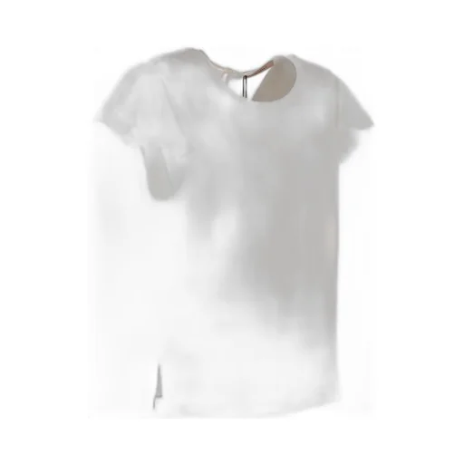 Round-Necked Lotus Leaf Edge T-Shirt