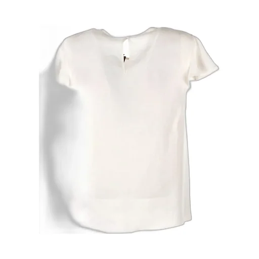 Round-Necked Lotus Leaf Edge T-Shirt
