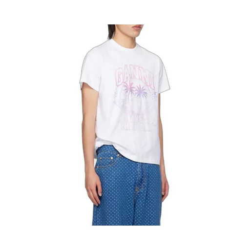 Ganni Graphic Printed Crewneck T-Shirt