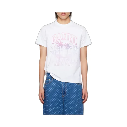 Ganni Graphic Printed Crewneck T-Shirt