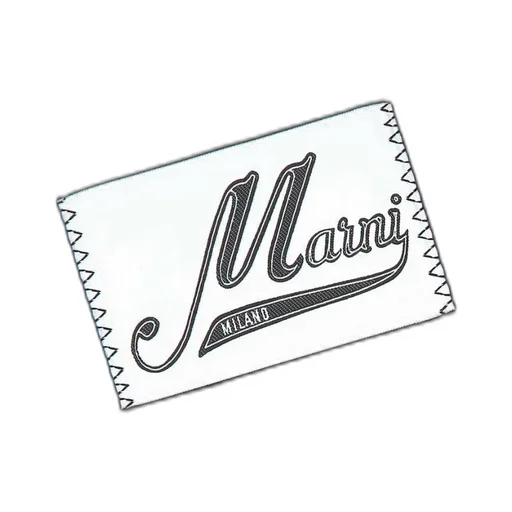 Marni Logo Patch Fringed Scarf