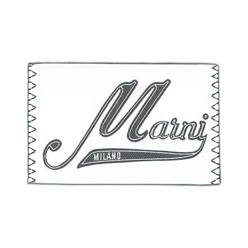 Marni Logo Patch Fringed Scarf