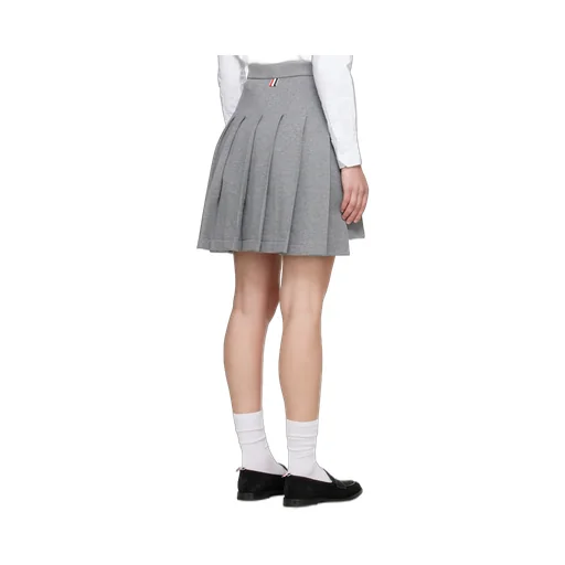 Thom Browne High-Low Hem Pleated Skirt