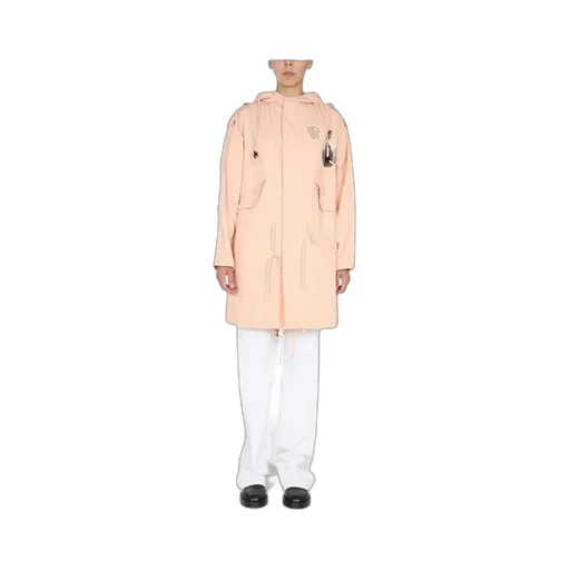 Photograph-Print Hooded Coat